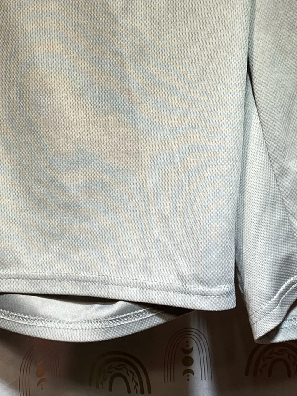 Essentials Men's Light Gray Athletic Shorts with Chevron Accent